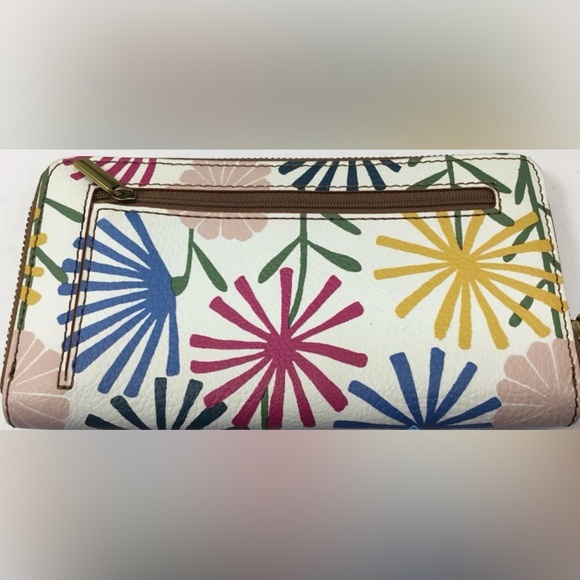 Fossil Felicity Satchel Crossbody Shoulder Bag Spring Bouquet and Wallet - Picture 3 of 9